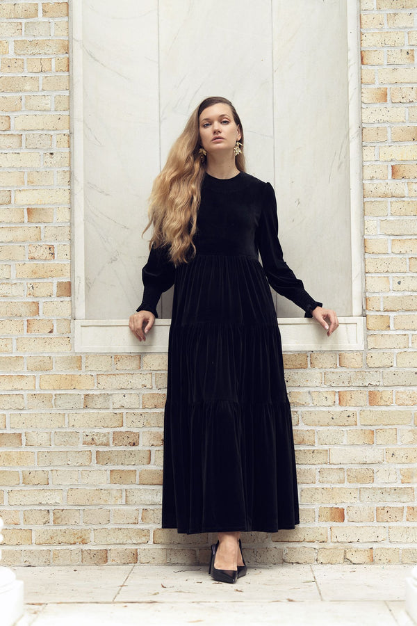Bliss Emma Maxi Velvet Dress Mementos