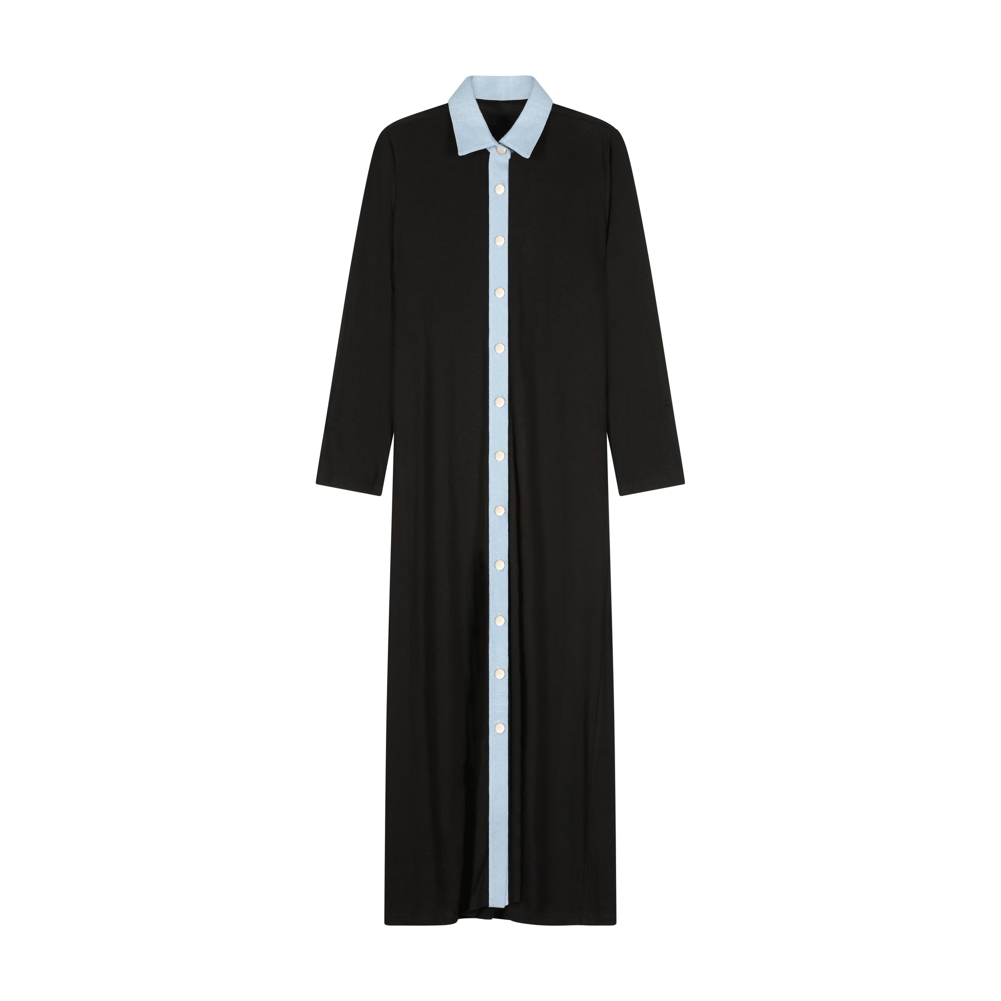 Bliss Denim Piping Jersey Dress