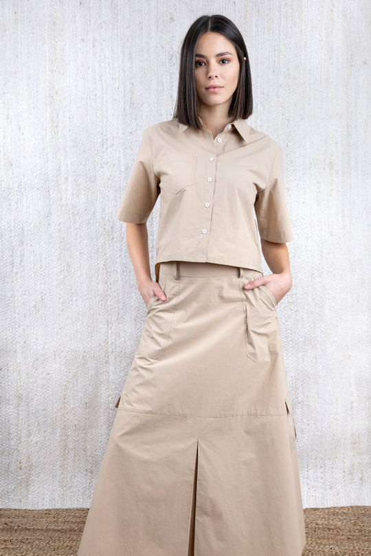 Nue Cropped Boxy Blouse