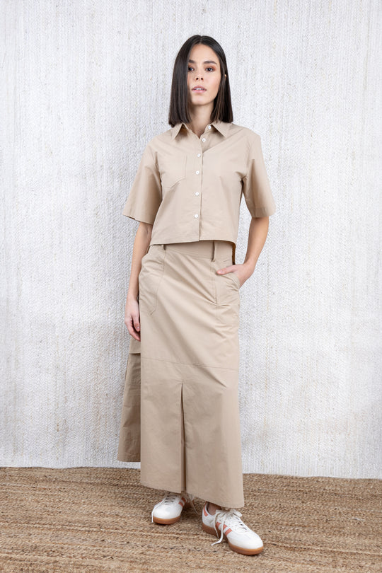Nue Cropped Boxy Blouse