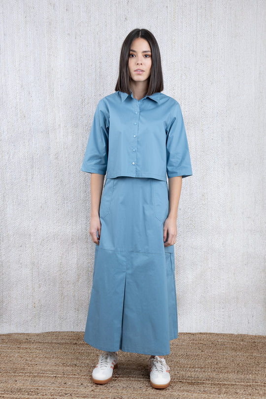 Nue Cropped Boxy Blouse