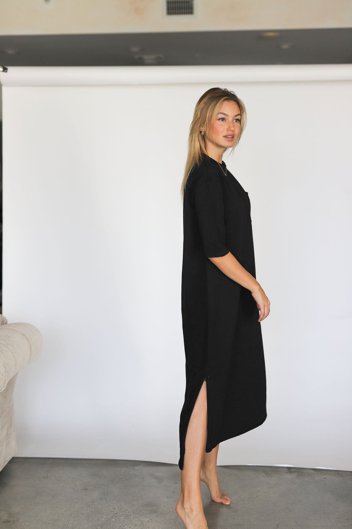 black t shirt midi dress Endless Rose