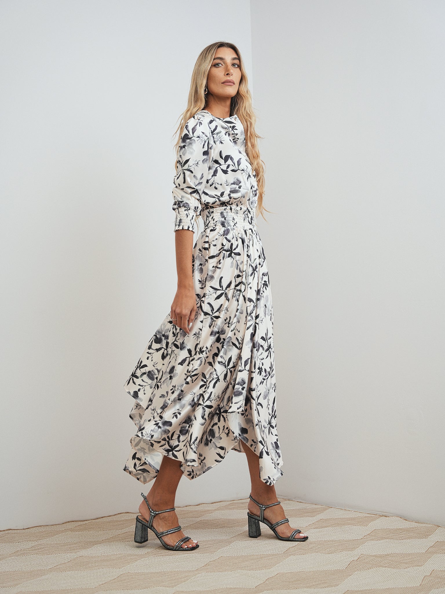 Udel Asymmentrical Waisted Dress