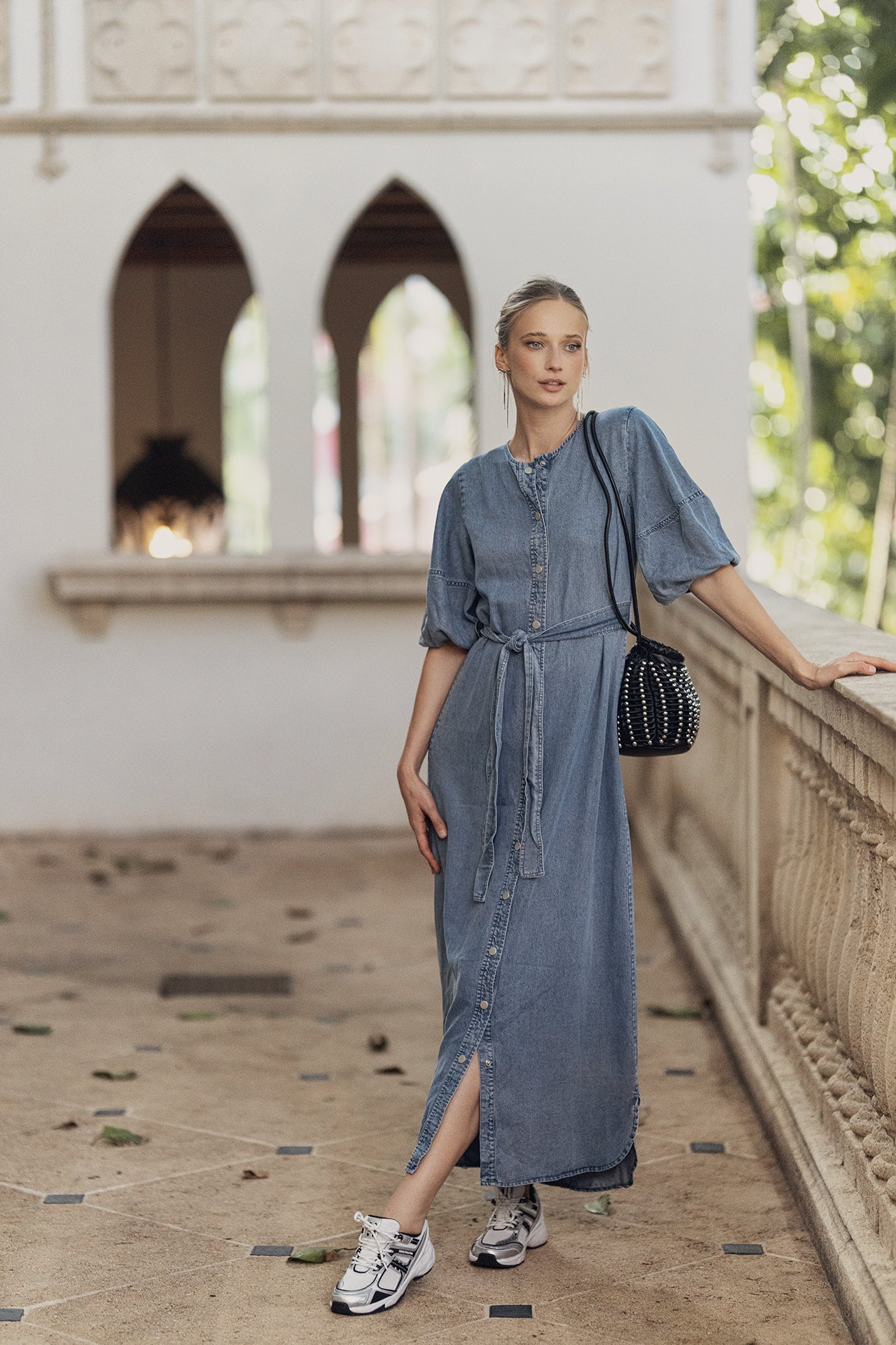 Bliss Puff Sleeve Denim Dress