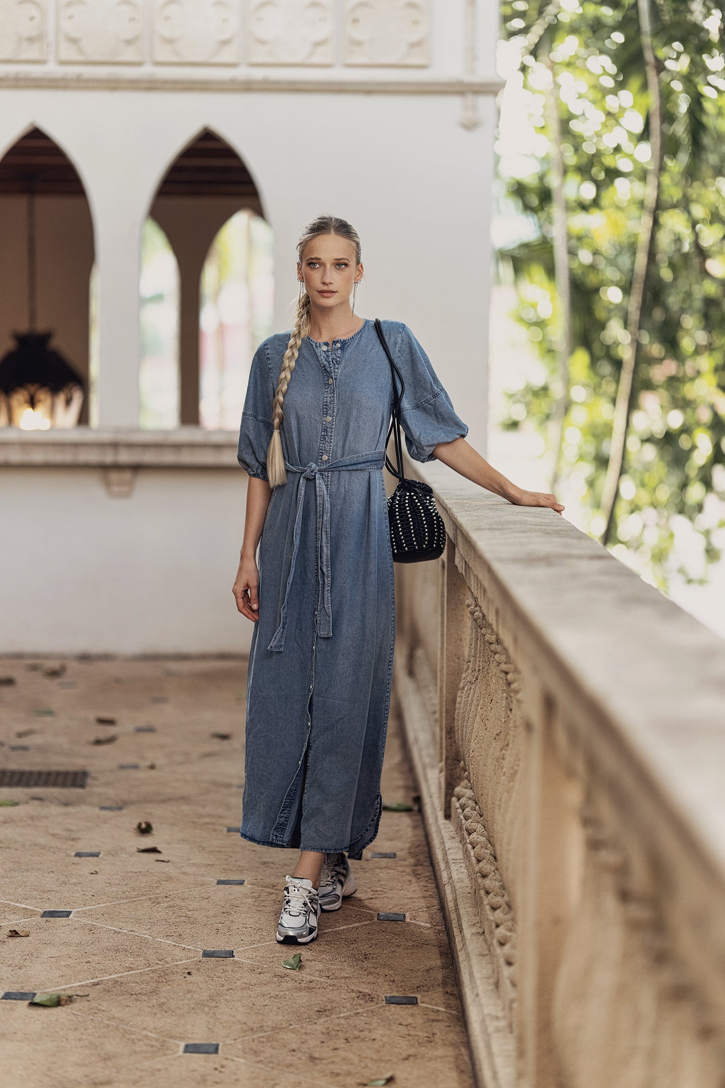 Bliss Puff Sleeve Denim Dress