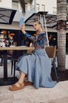 Bliss Yoke Aline Denim Skirt