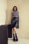 Bliss Leather Pleated Skirt