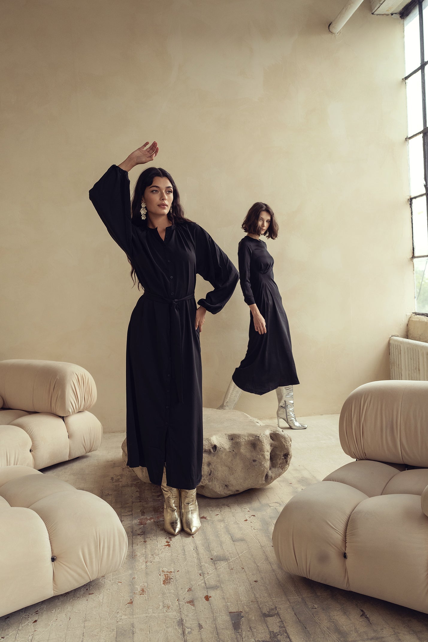 Bliss Flowy Button Maxi Dress