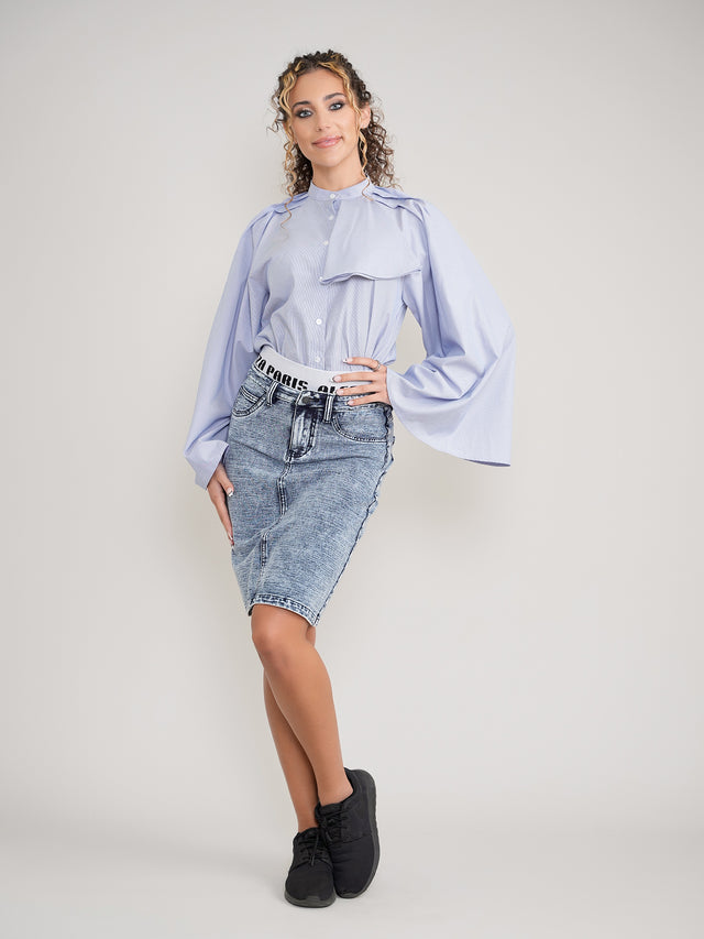 Aleeza Top with Bell Sleeves