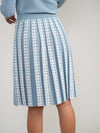 Aleeza Houndstooth Pleated Skirt