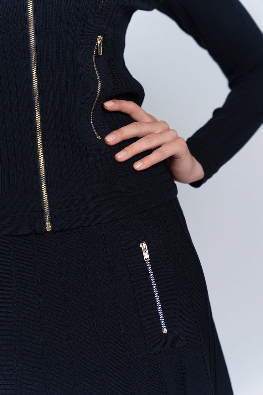 Aleeza Paris Timeless Zipper Cardigan