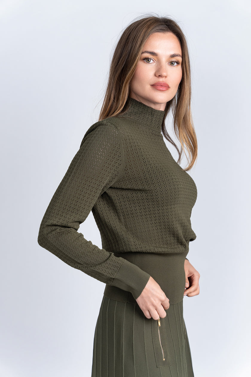 Aleeza Paris Cascade Knit Turtleneck