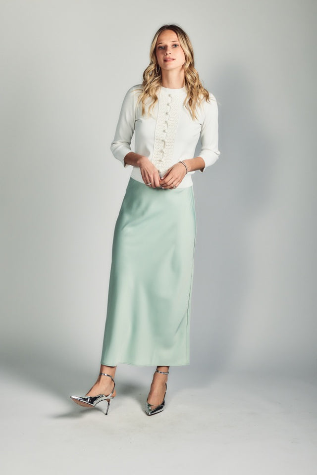 Aleeza Motif Satin Skirt