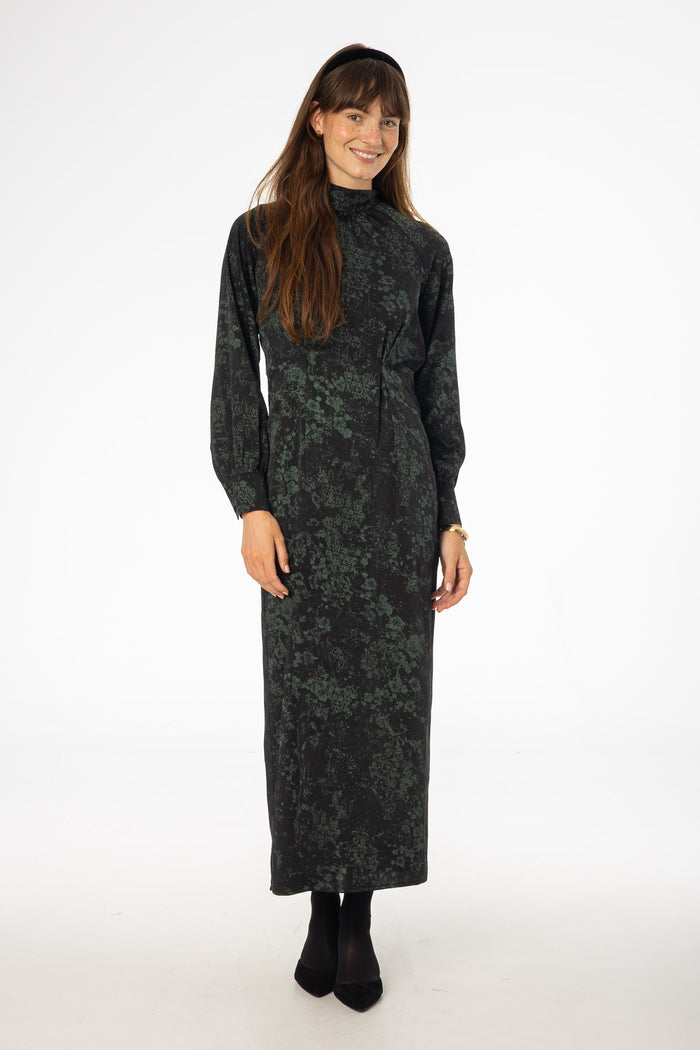 Printed Tie Neck Dress