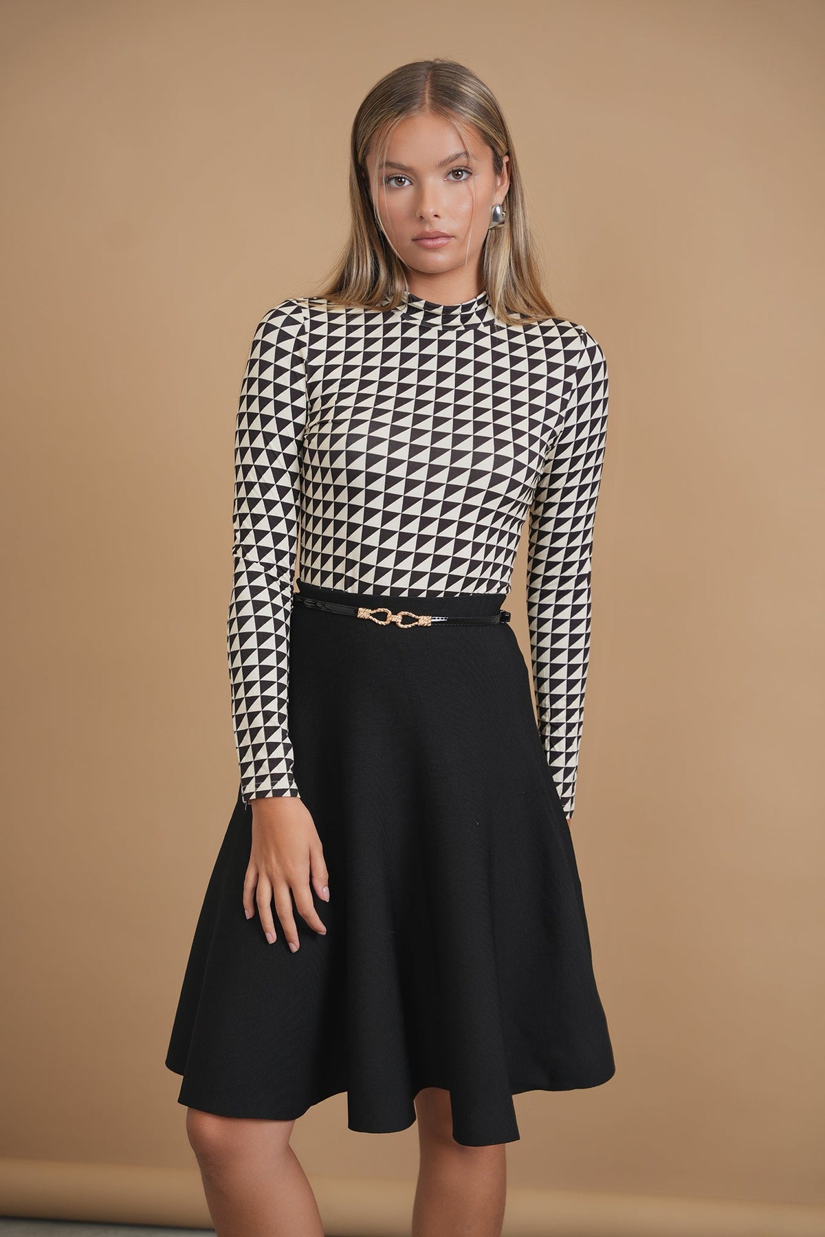 Bliss Printed Mock Neck