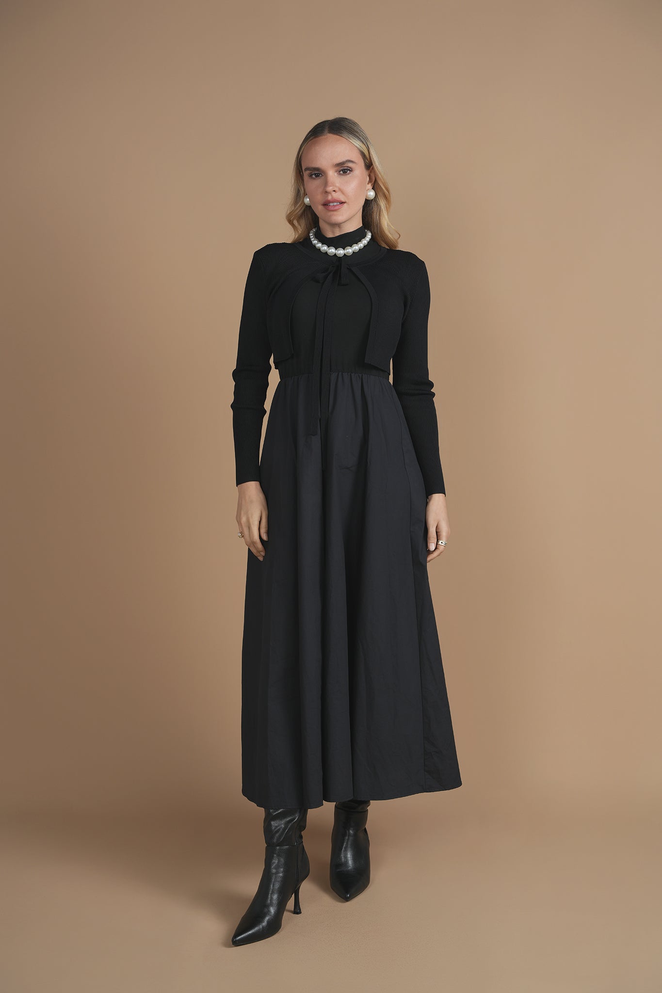 Bliss Mock Neck Poplin Jumper