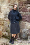 Nue Suede Cord Pleated Skirt