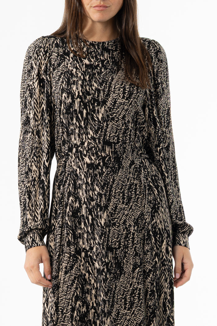 Puff Shoulder Maxi Dress