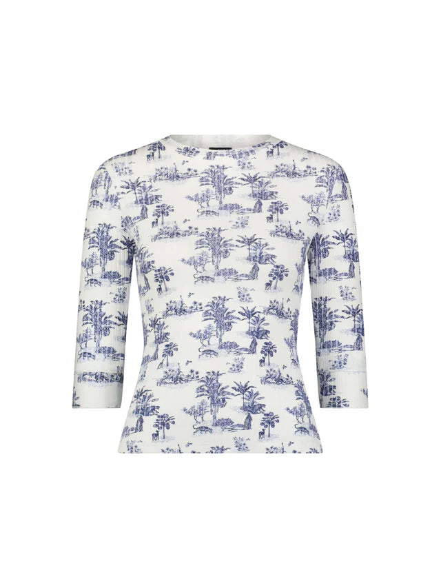 Aleeza Abby Fitted Palm T-Shirt