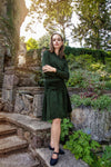 Nue Suede Cord Pleated Skirt