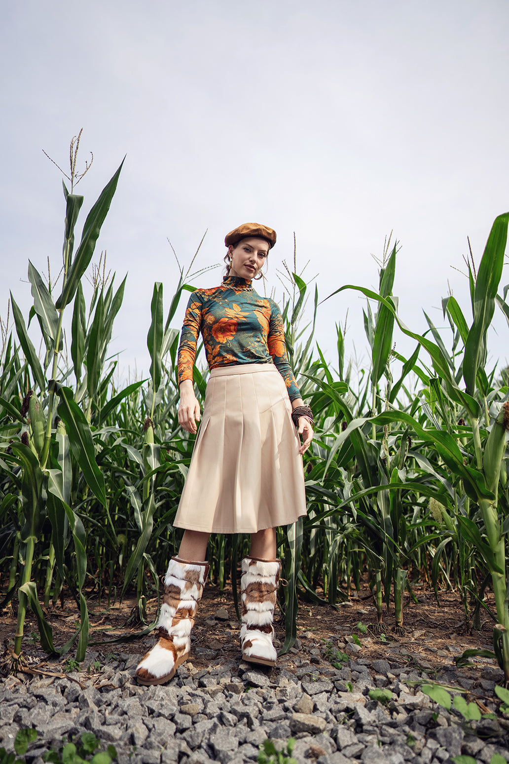 Bliss Pleated Leather Skirt