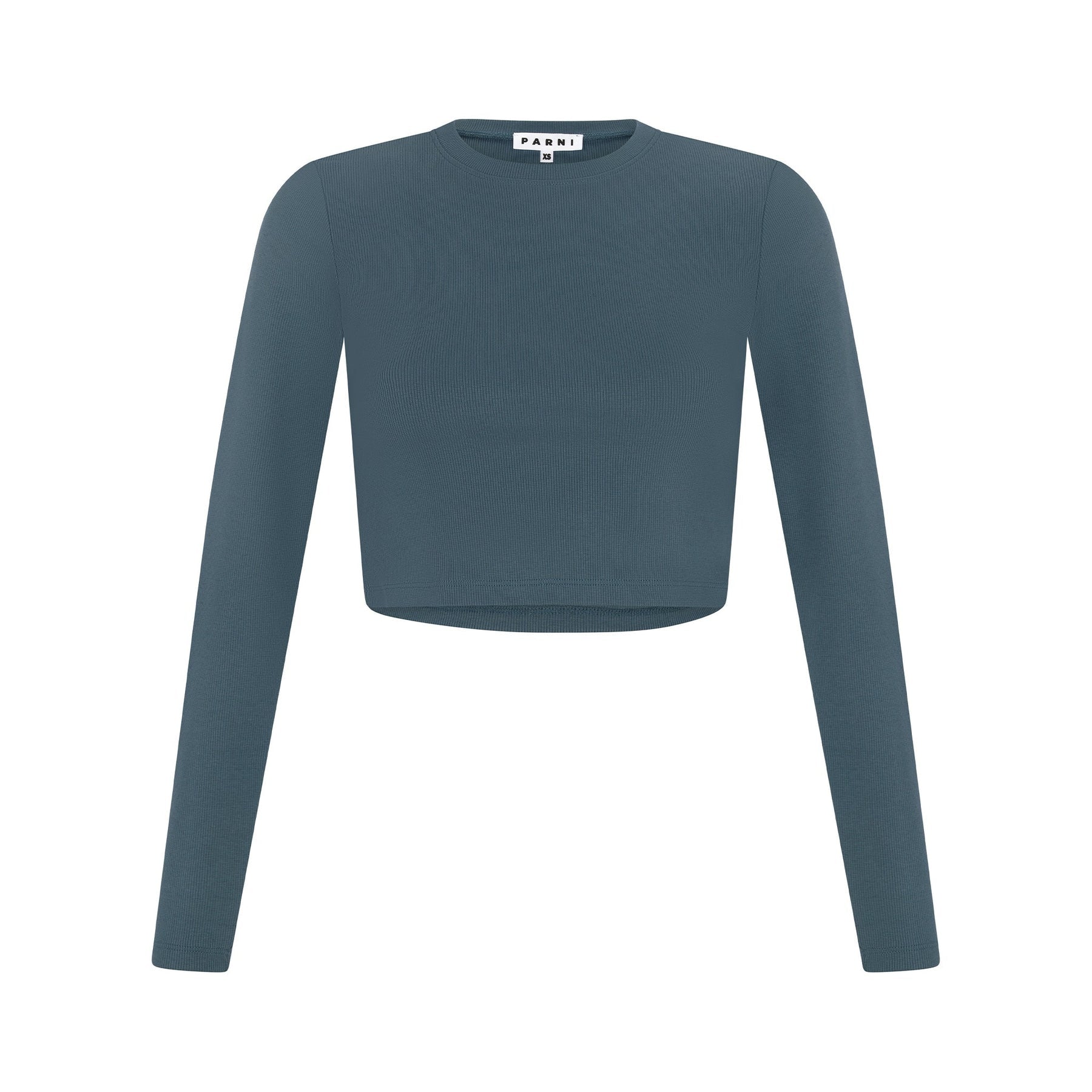 Parni Spring Ribbed LS Crop Top