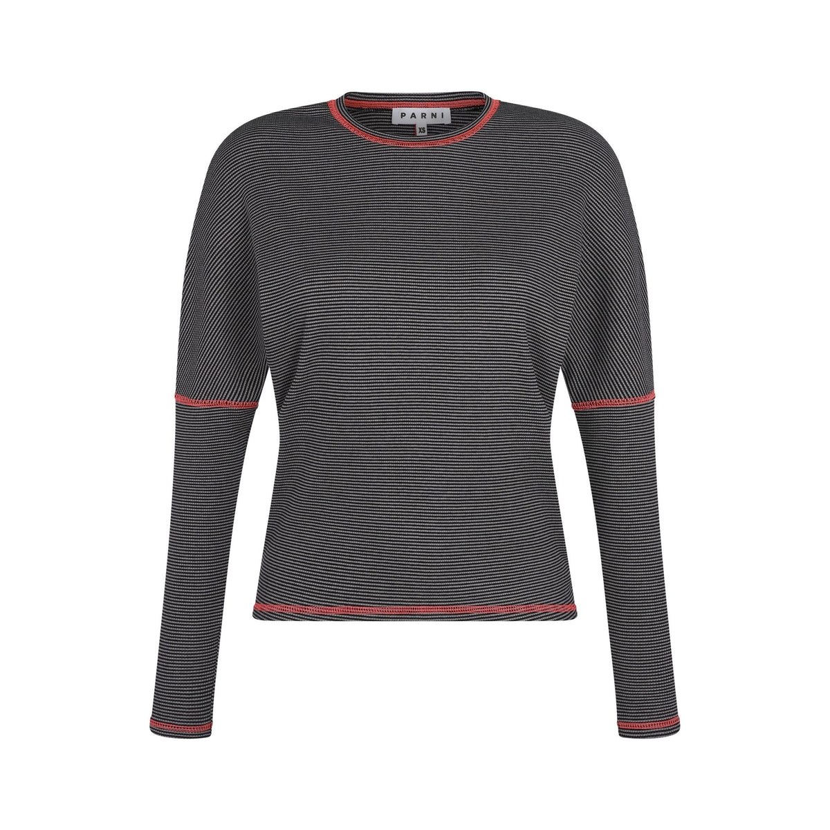 Parni Skinny Stripes Neon Dolman Tee