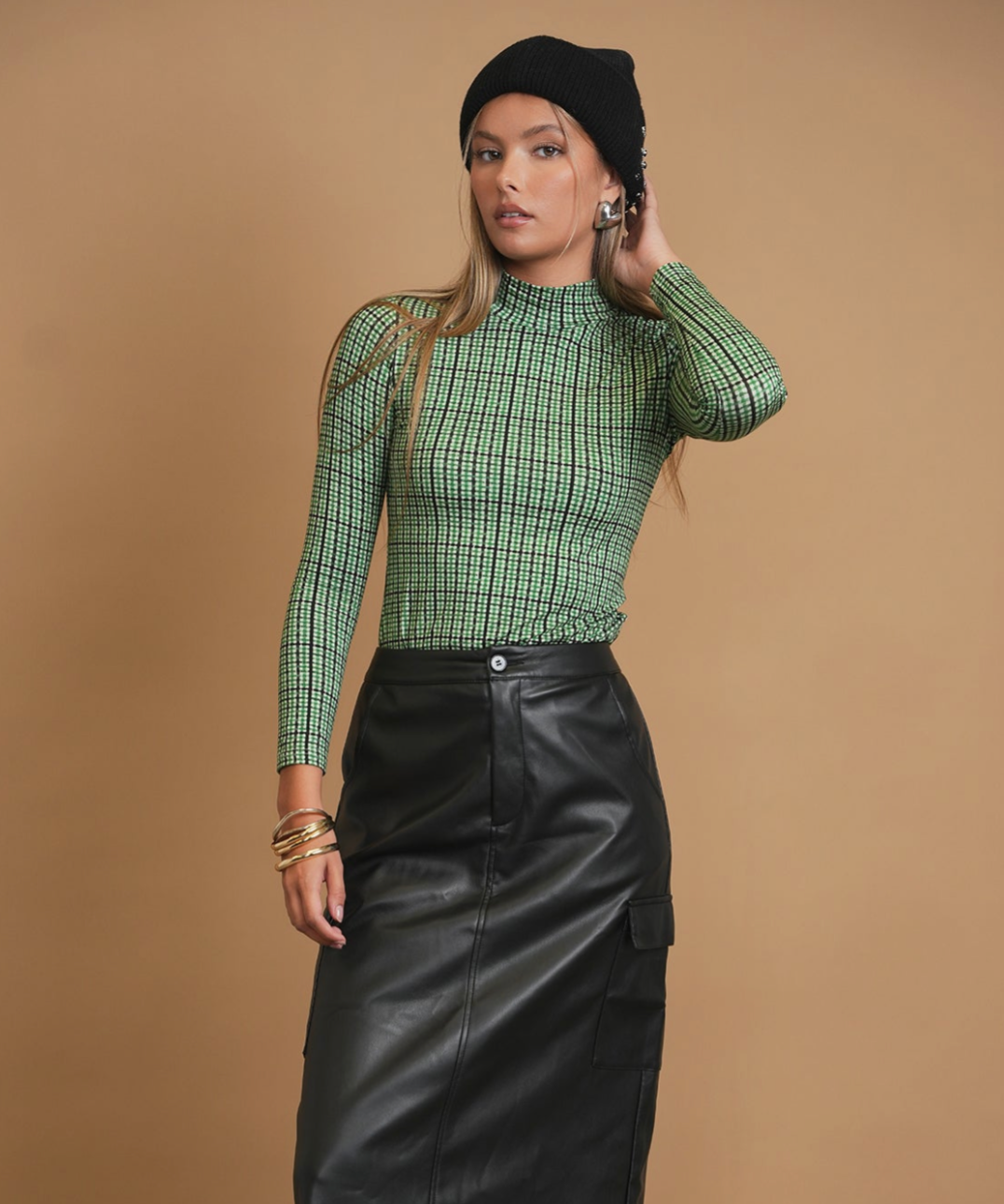 Bliss Printed Mock Neck