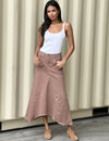 Wash Lab Selma Pieced Denim Maxi Skirt
