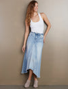 Wash Selma Pieced Denim Maxi Skirt