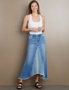 Wash Selma Pieced Denim Maxi Skirt