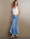 Wash Selma Pieced Denim Maxi Skirt