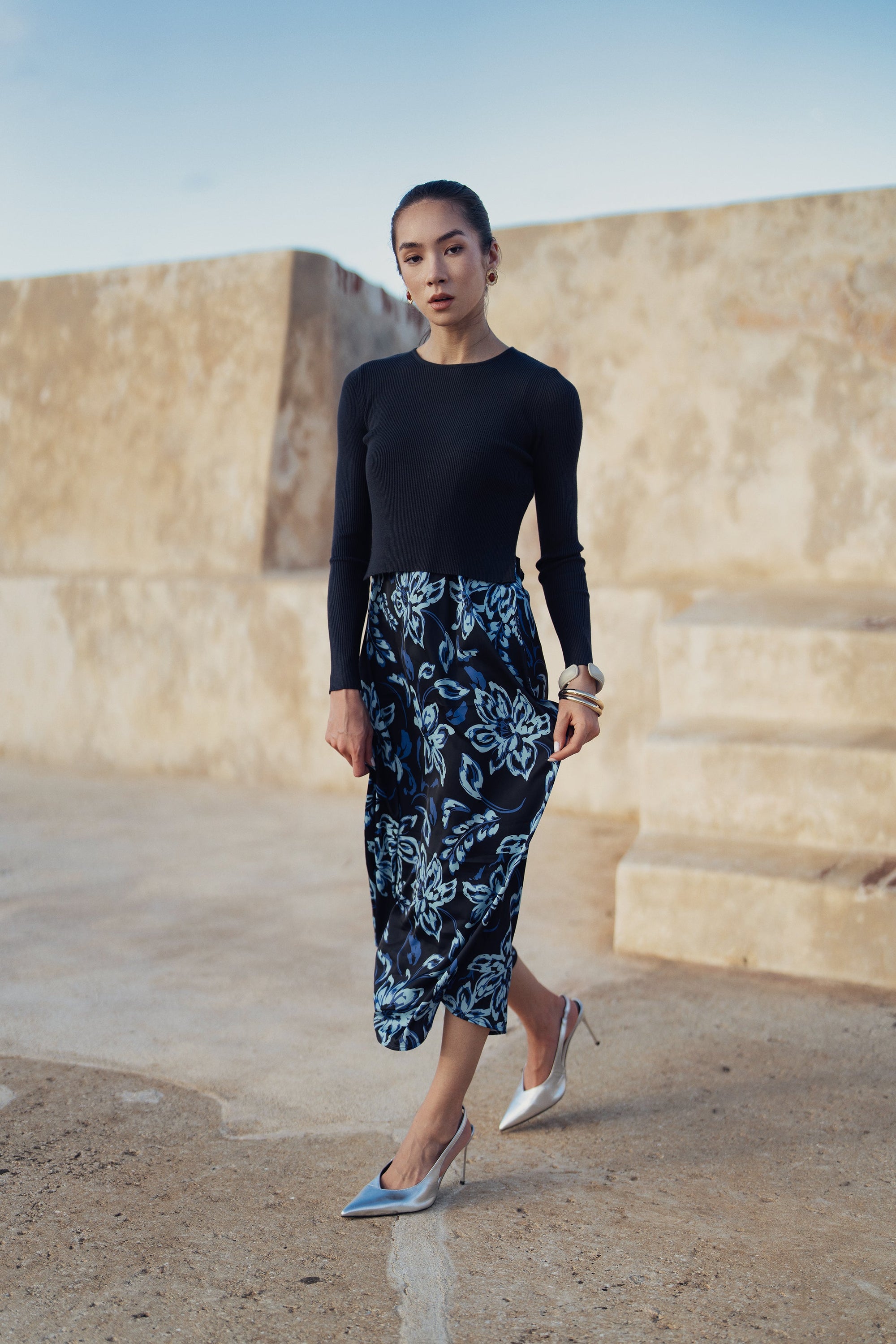 Bliss Satin Slip Dress Combo