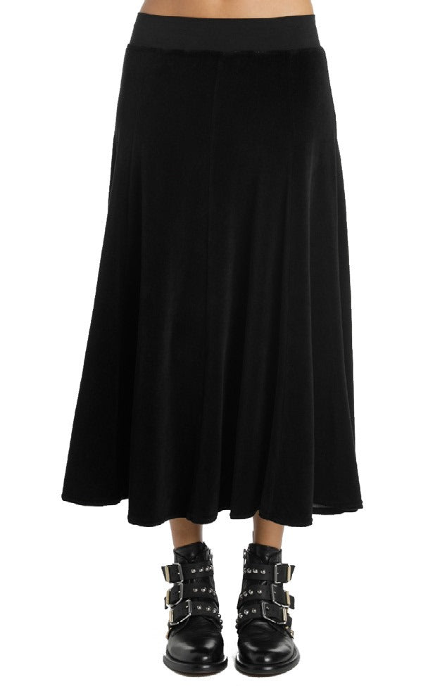 Hardtail Velour Princess Panel Midi Skirt