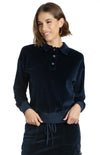 Hardtail Velour Polo Pullover