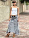 Wash Lab Selma Pieced Denim Maxi Skirt