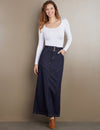 Wash Lab Pieced Denim Maxi Skirt