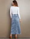 Washlab Lowdown Denim Maxi Skirt