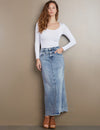 Washlab Lowdown Denim Maxi Skirt