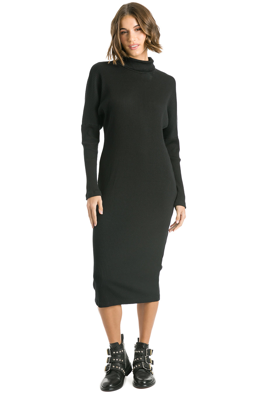 Hardtail Ribbed Slouchy Sweater Dress - Mementos Hardtail Ribbed Slouchy Sweater Dress - Mementos