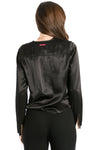 Hardtail Satin Tie Front Blouse