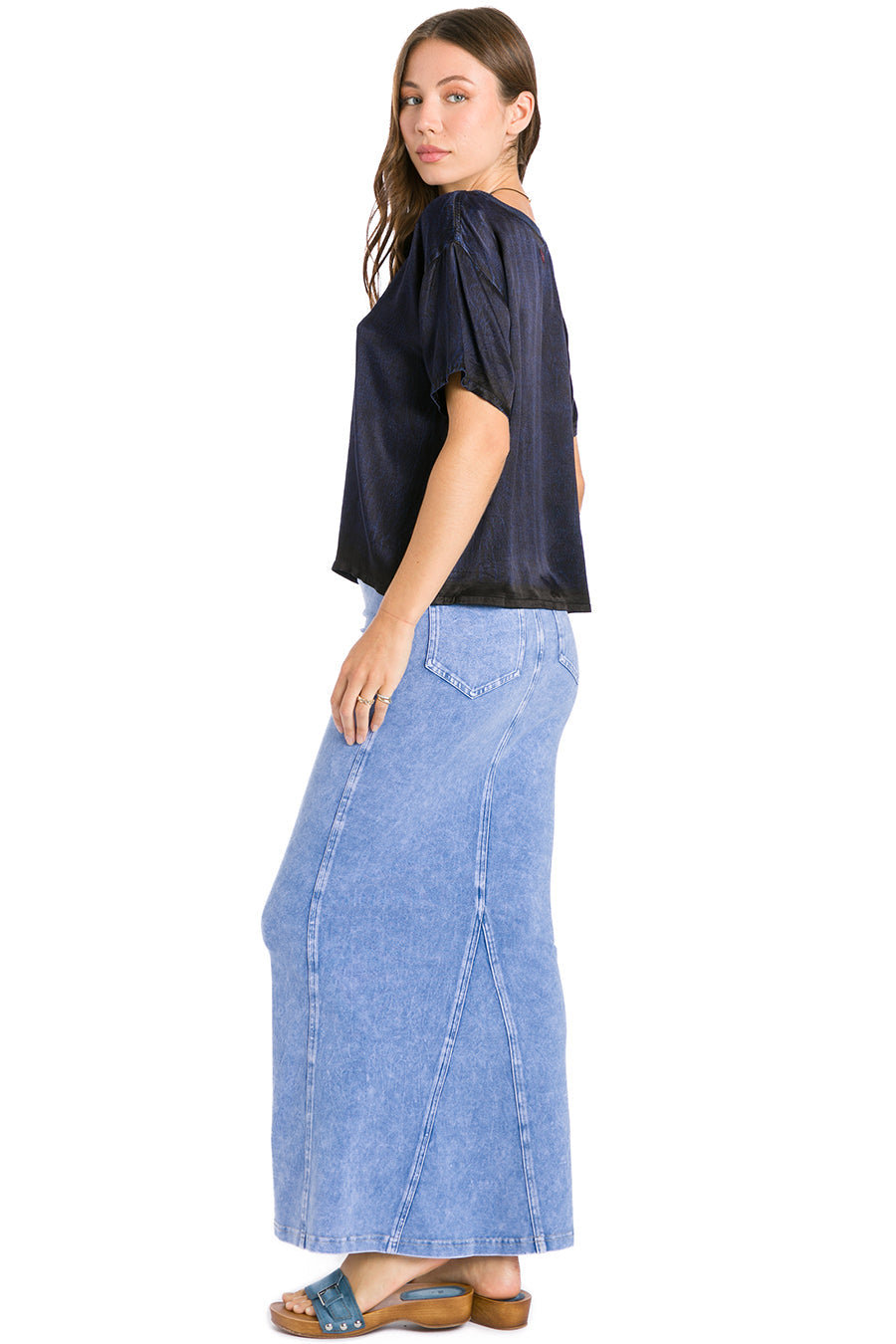 Hardtail Jean Column Maxi Skirt