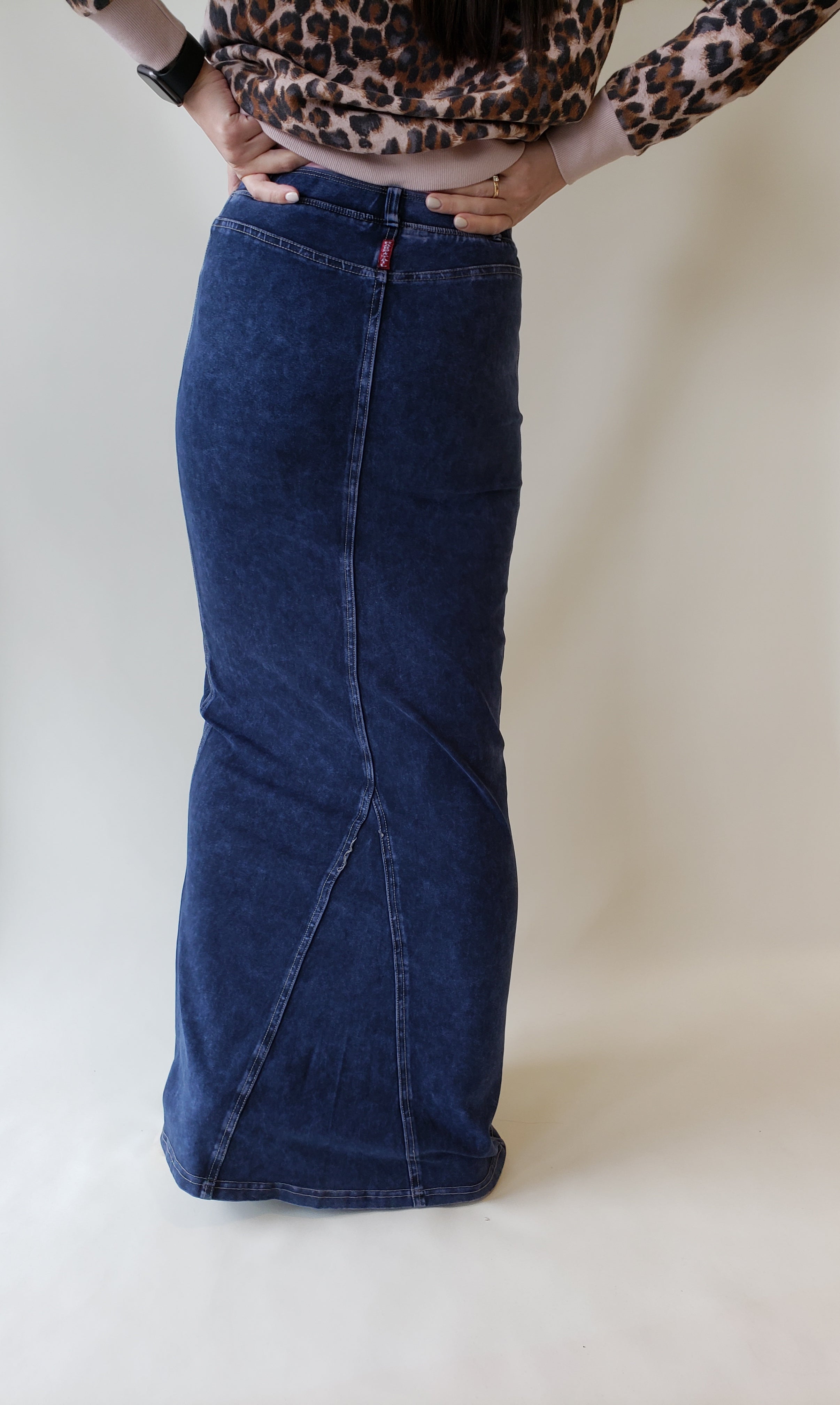 Hardtail long denim skirt 2025
