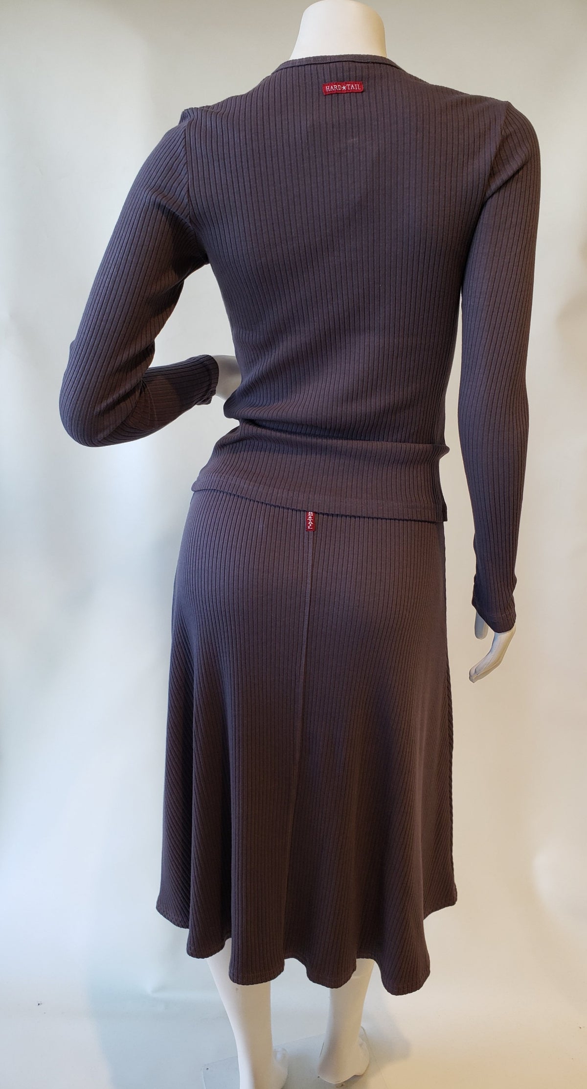 Hardtail Wide Ribbed Knee Skater Skirt-Skirt-Mementos