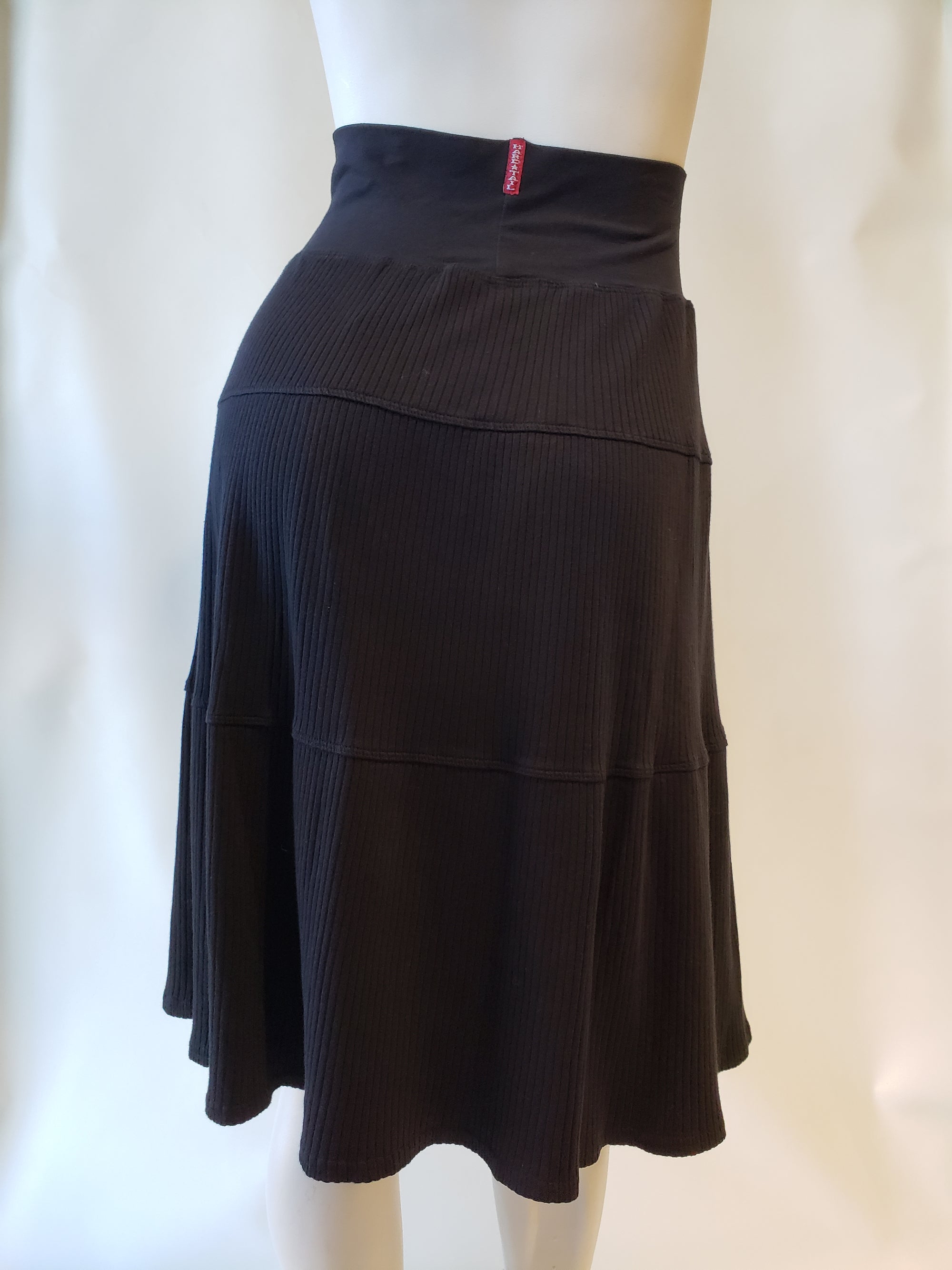 Hardtail Wide Ribbed Tiered Knee Skirt-Skirt-Mementos