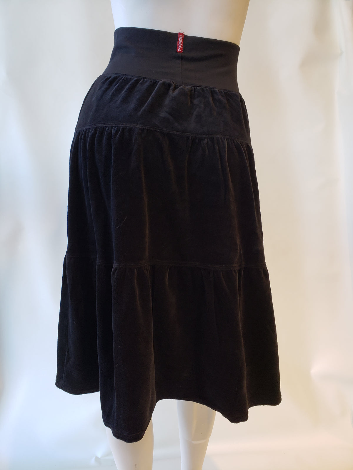 Hardtail Velour Tiered Knee Skirt-Skirt-Mementos