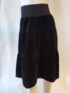 Hardtail Velour Tiered Knee Skirt-Skirt-Mementos