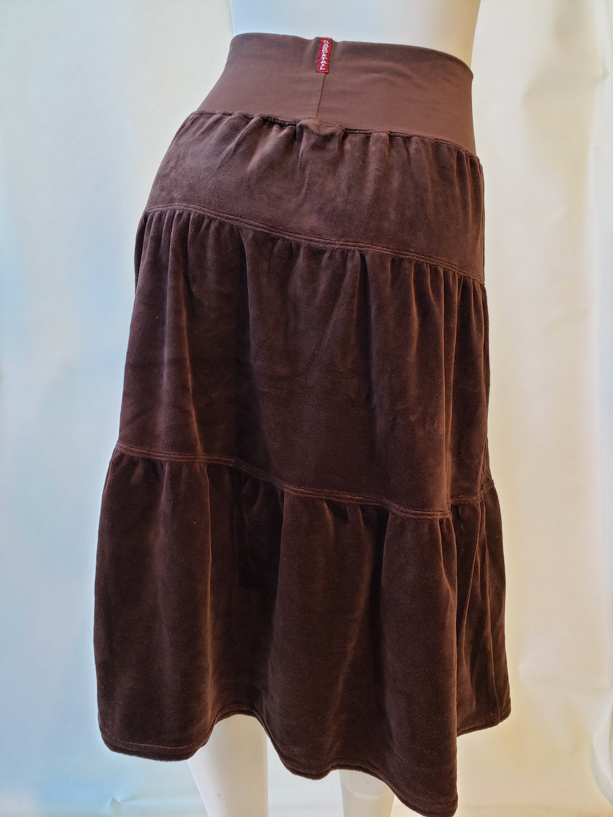 Hardtail Velour Tiered Knee Skirt-Skirt-Mementos