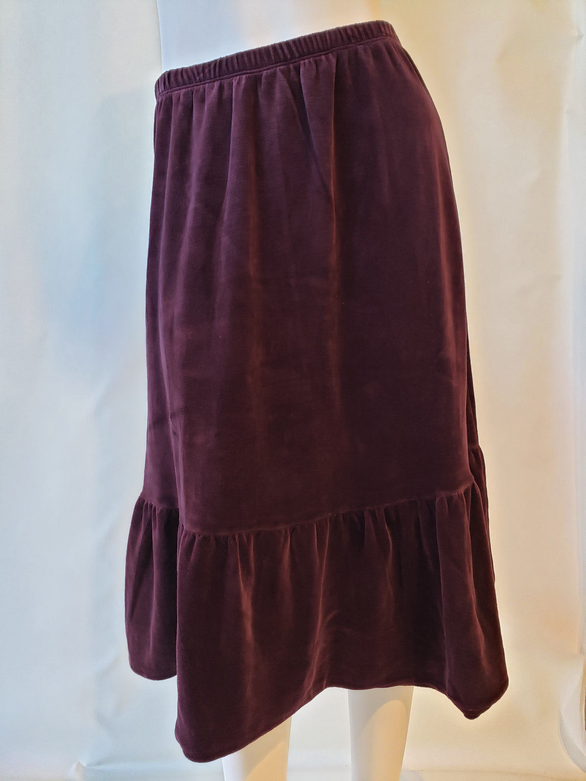 Hardtail Velour Midi Ruffle Skirt-Skirt-Mementos