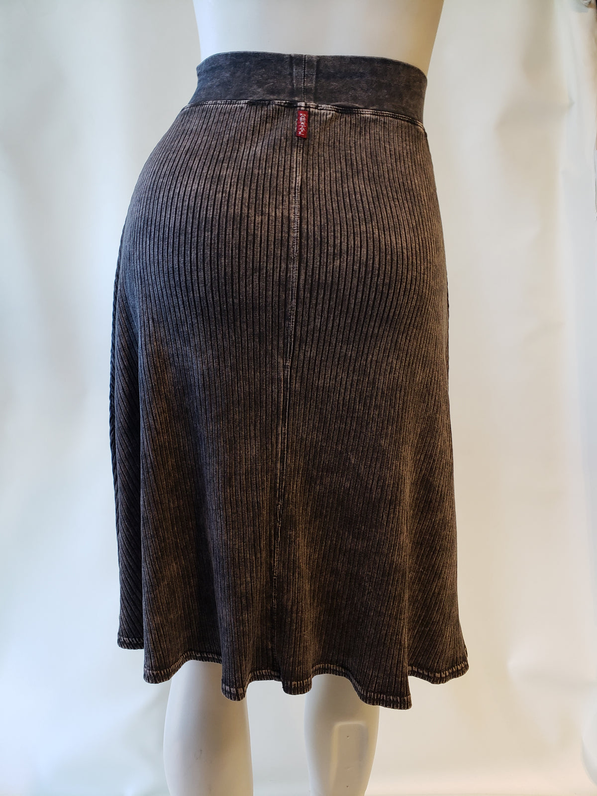Hardtail Wide Ribbed Knee Skater Skirt-Skirt-Mementos